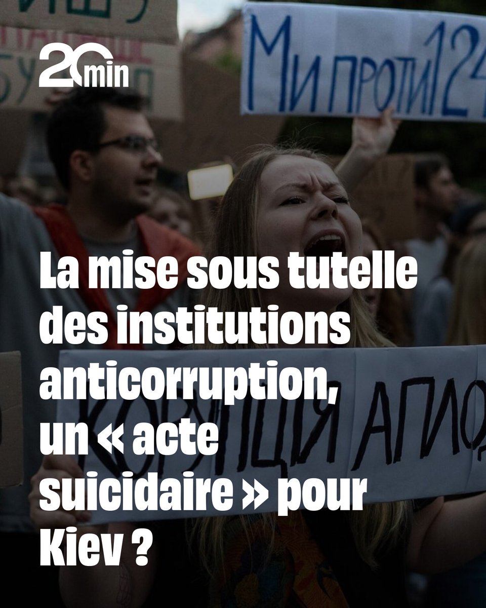 20Minutes's tweet image. La mise sous tutelle des institutions anticorruption, un « acte suicidaire » pour Kiev ?
➡️ 20min.fr/3EJ