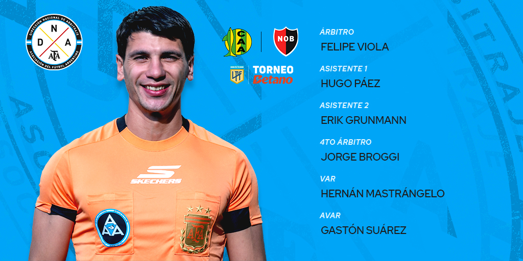 ArbitrajeAFA's tweet image. 🏆 #TorneoBetano
🗓 Fecha 3
⚽ @clubaldosivi - @Newells
⏱ 14.30
🧑⚖️ Cuerpo arbitral 👇