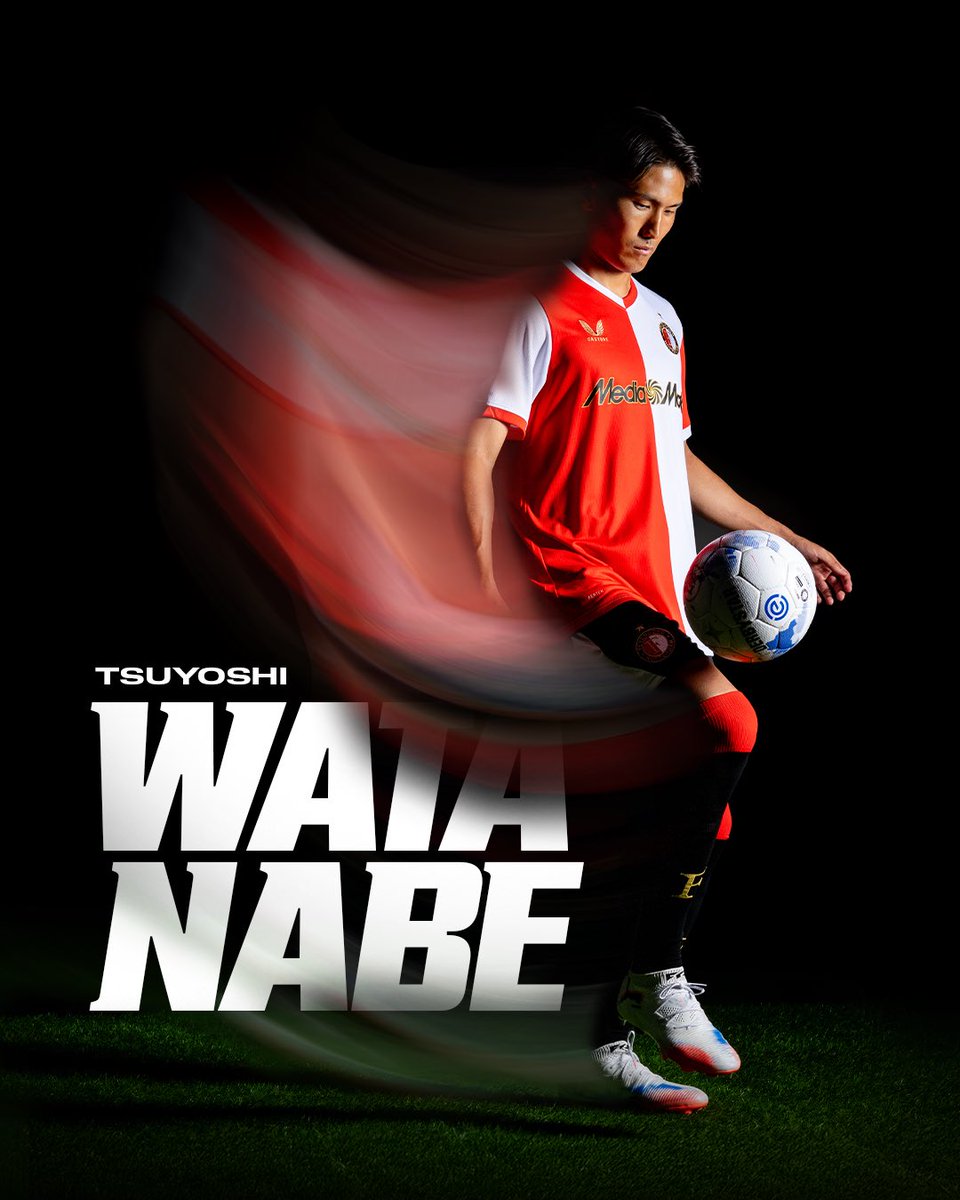 Feyenoord's tweet photo. 𝐓𝐬𝐮𝐲𝐨𝐬𝐡𝐢 𝐖𝐚𝐭𝐚𝐧𝐚𝐛𝐞 🆕

Welcome to Feyenoord! https://t.co/AmMzx3QqDf