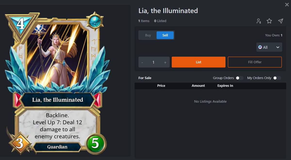 My new Mythic Variant of <a href="/GodsUnchained/">Gods Unchained</a>🏆 

💎LIA, The Illuminated💎

Welcome home!!!! 🎁🙂👊
