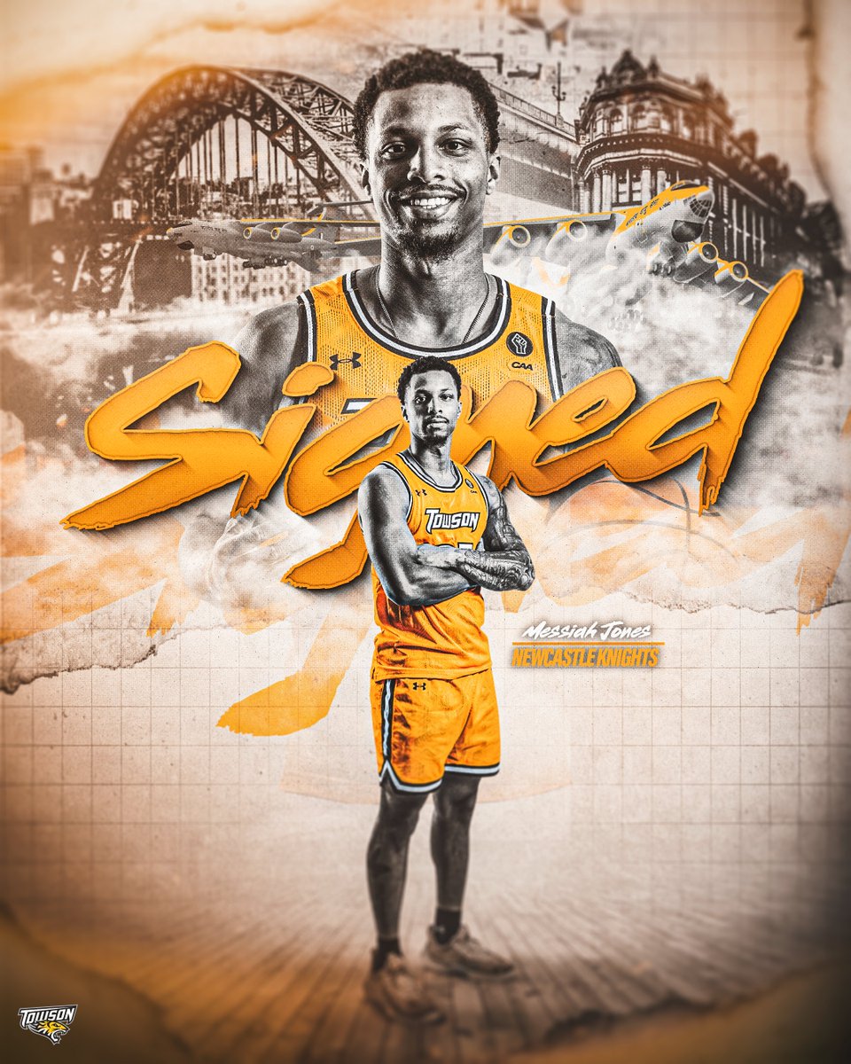 Towson_MBB's tweet image. SIGNED ✒️
Messiah Jones will play for the Newcastle Knights in England!
#GohTigers