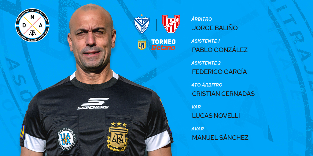 ArbitrajeAFA's tweet image. 🏆 #TorneoBetano
🗓 Fecha 3
⚽ @Velez - @InstitutoACC
⏱ 19.00
🧑⚖️ Cuerpo arbitral 👇