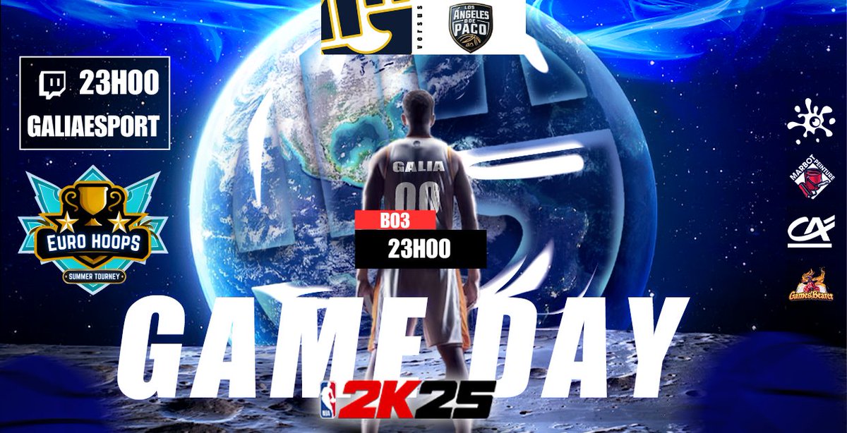 Galia Esport (@galiaesport) on Twitter photo 🔥 Matchday NBA2K <a href="/EuroHoops2K/">𝗘𝘂𝗿𝗼 𝗛𝗼𝗼𝗽𝘀 𝟮𝗞</a> Summer Tournament !
Ce soir, on affronte <a href="/angelesdepaco/">Ángeles de paco</a> dans un duel qui promet !
🕚 23:00 CET
📺 En live sur : twitch.tv/galiaesport
Venez soutenir les gars, ça va jouer fort 💪
#NBA2K #Esport #GaliaEsport #2KFrance #GameDay #GLtoWIN 🔥 Matchday NBA2K <a href="/EuroHoops2K/">𝗘𝘂𝗿𝗼 𝗛𝗼𝗼𝗽𝘀 𝟮𝗞</a> Summer Tournament !
Ce soir, on affronte <a href="/angelesdepaco/">Ángeles de paco</a> dans un duel qui promet !
🕚 23:00 CET
📺 En live sur : twitch.tv/galiaesport
Venez soutenir les gars, ça va jouer fort 💪
#NBA2K #Esport #GaliaEsport #2KFrance #GameDay #GLtoWIN