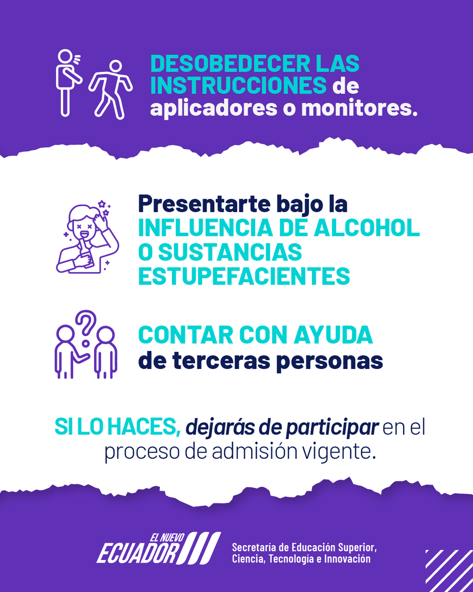 EduSuperiorEc's tweet image. ¡Honestidad ante todo! 🎓
🧾 Al rendir tu evaluación, cada respuesta cuenta no solo por tu conocimiento, sino también por tu compromiso con la integridad académica. Asegura tu futuro.
🚫 Evita sanciones y consulta qué no está permitido en la prueba 👉
registrounicoedusup.gob.ec/media/2025/07/…