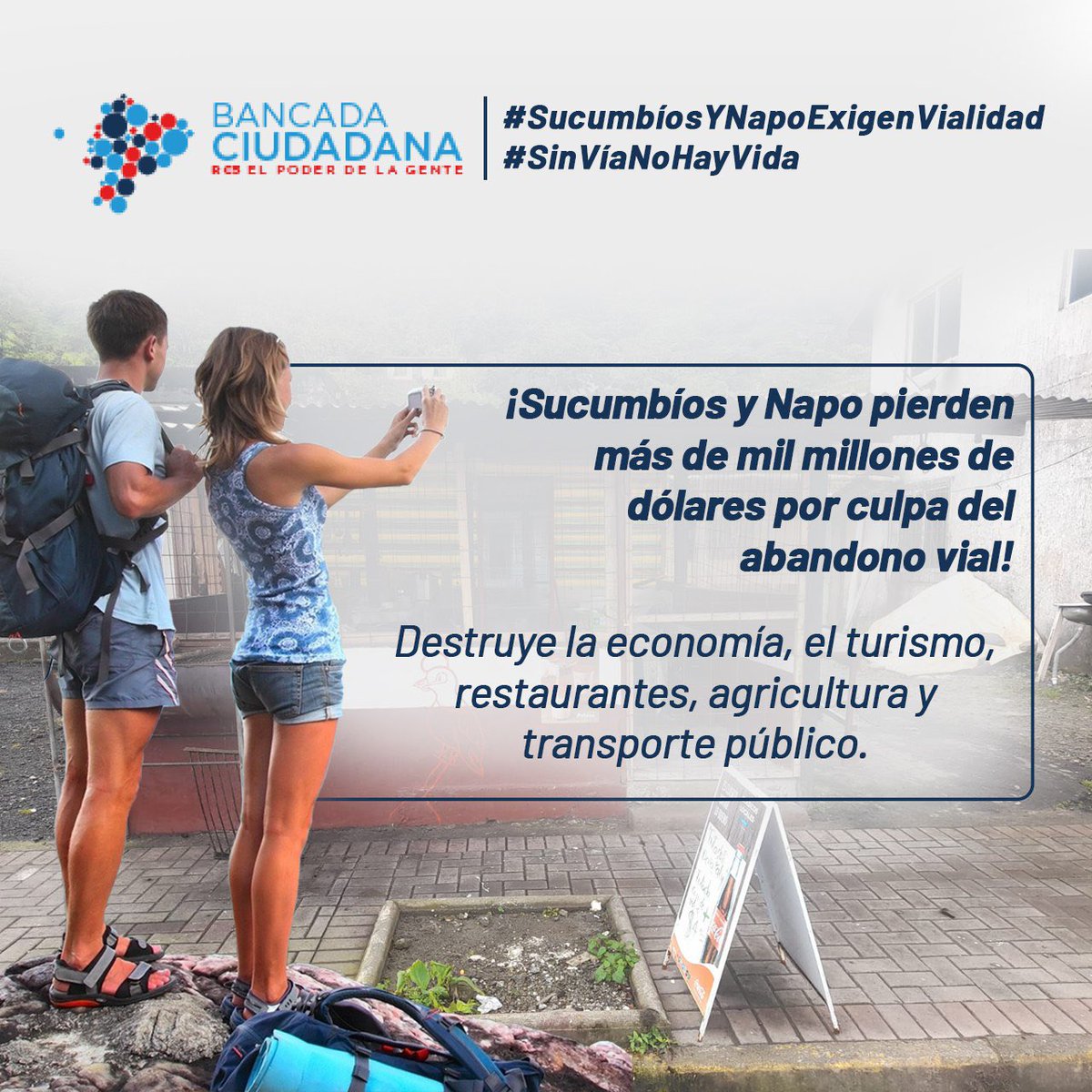 cesarpalack's tweet image. #SucumbíosYNapoExigenVialidad
¡Más de mil millones en pérdidas por el abandono vial! Turismo, agricultura, transporte y familias enteras están siendo arrasadas. El Gobierno guarda silencio.
¡Exigimos soluciones urgentes!
#SinVíaNoHayVida