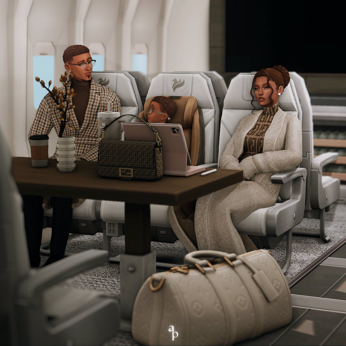 aashwarrplays's tweet image. the dreamers in their private jet. 🛩️ #TheSims4