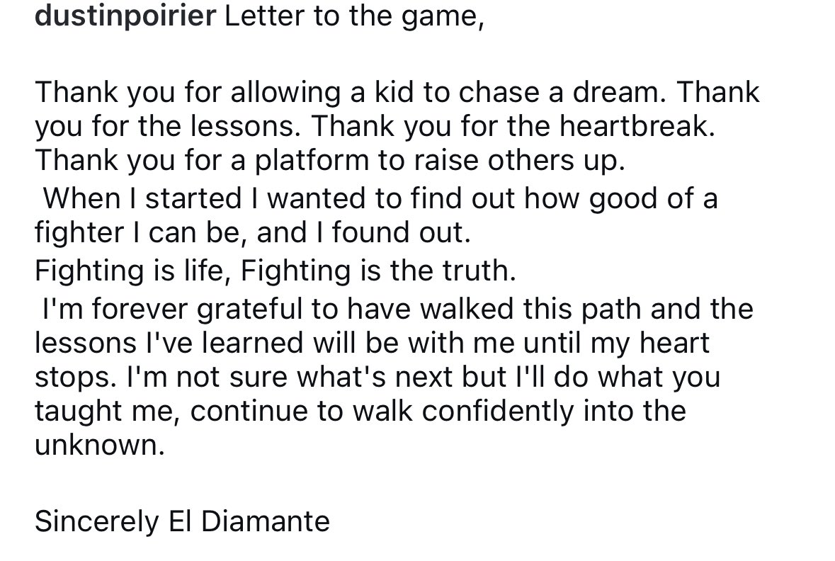 JHagholm1's tweet image. Here is Dustin Poirier’s letter to the Fight Game
Once again Dustin was one of the best & realist to ever do it
#UFC318 #MMA #MMATwitter