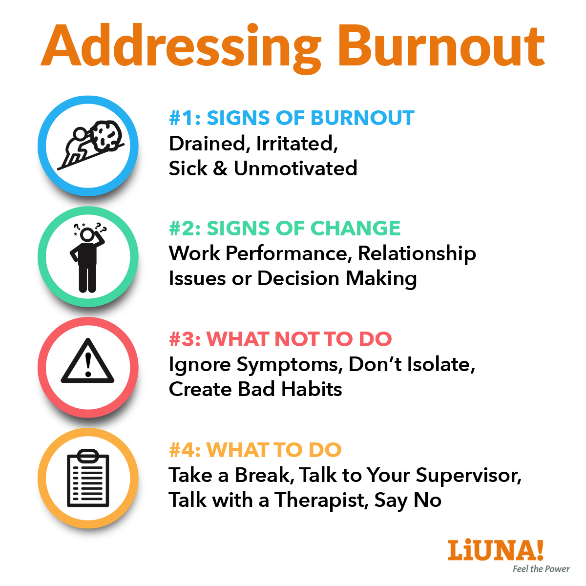 LIUNAmidwest's tweet image. Let’s face it—#burnout is real & it’s creeping into every corner of the #construction industry.
Address burnout by knowing the warning signs & what to do next. Learn more here: bit.ly/3TWoc82
#Health #Safety #Wellness #LIUNA #FeelThePower