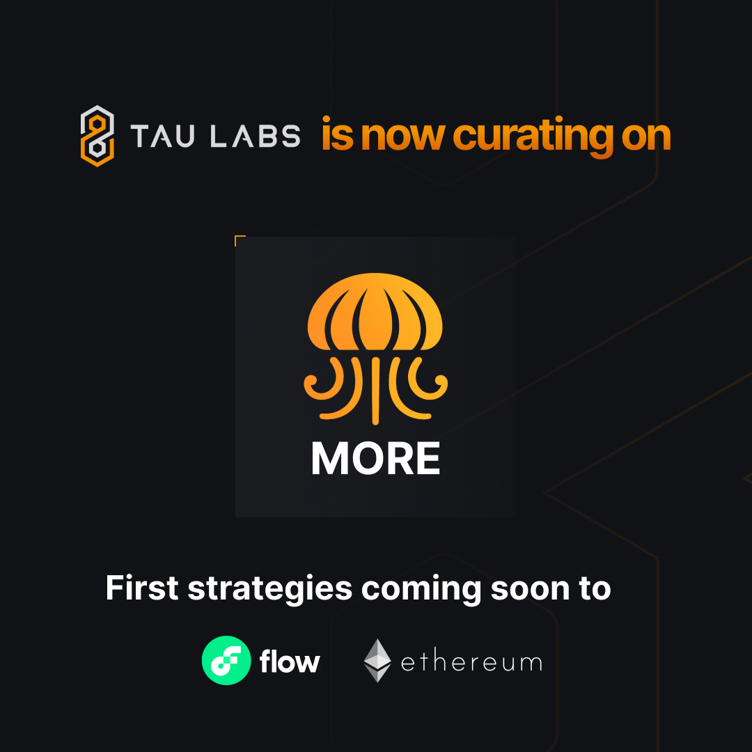 628Labs's tweet image. New partnership minted
@MORE_DeFi has just launched its vaults protocol and selected TAU as one of the first curators
First strategies are coming soon to @flow_blockchain and Ethereum Mainnet