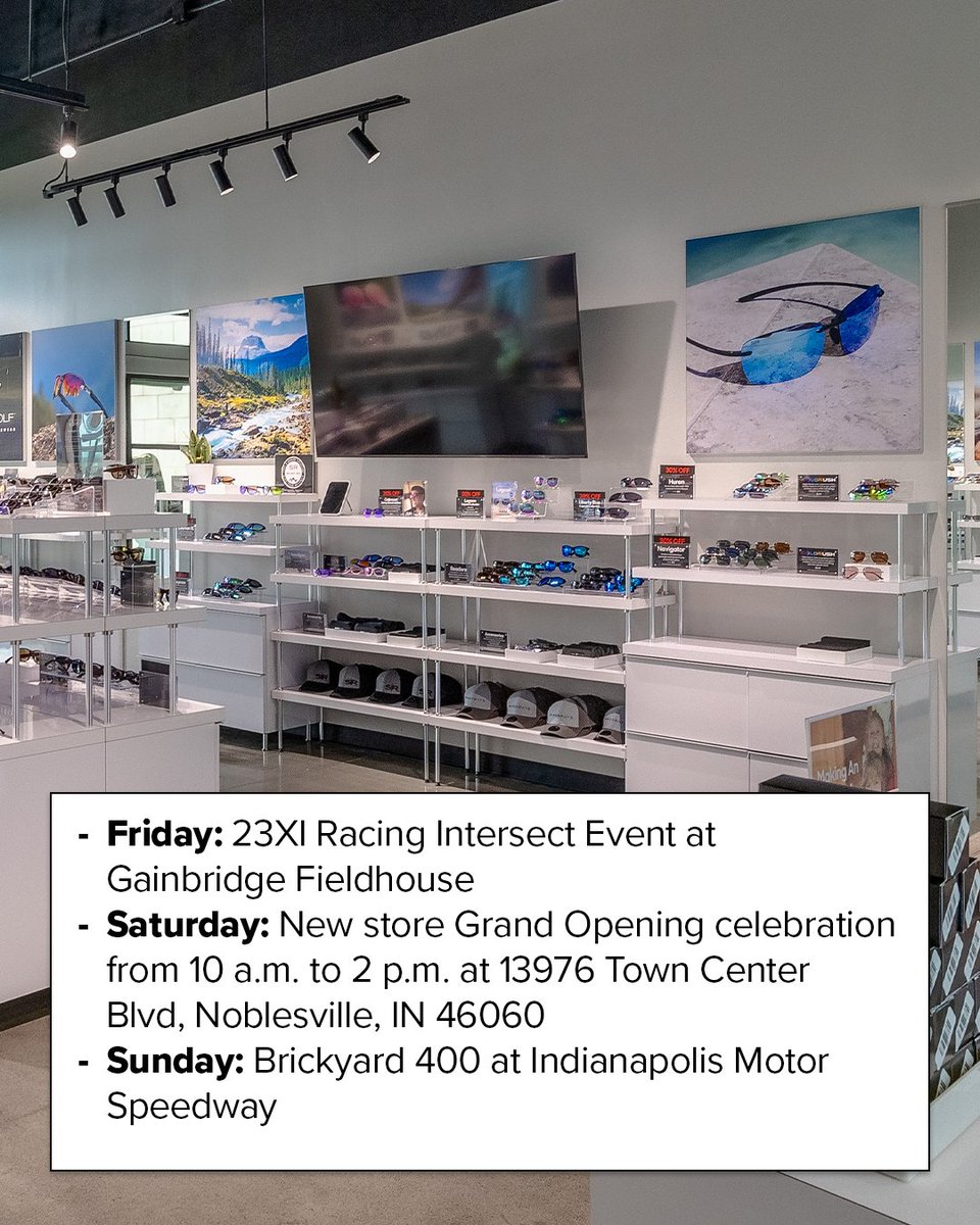 Indy friends, we can’t wait to see you this weekend! 🙌

Between Saturday's store Grand Opening and events around the Brickyard 400, we'll be all over the place!