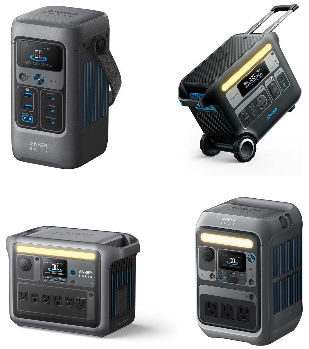 Top 5 Anker Portable Power Station Deals: amzn.to/4j2sjJX (Ad)

Anker SOLIX C200 DC Power Bank Station, 192Wh Portable Power Station, for $119.98 (29% off)

Anker SOLIX C300 DC Power Bank Station, Outdoor 288Wh Portable Power Station, for $169.99 (32% off)

Anker Portable