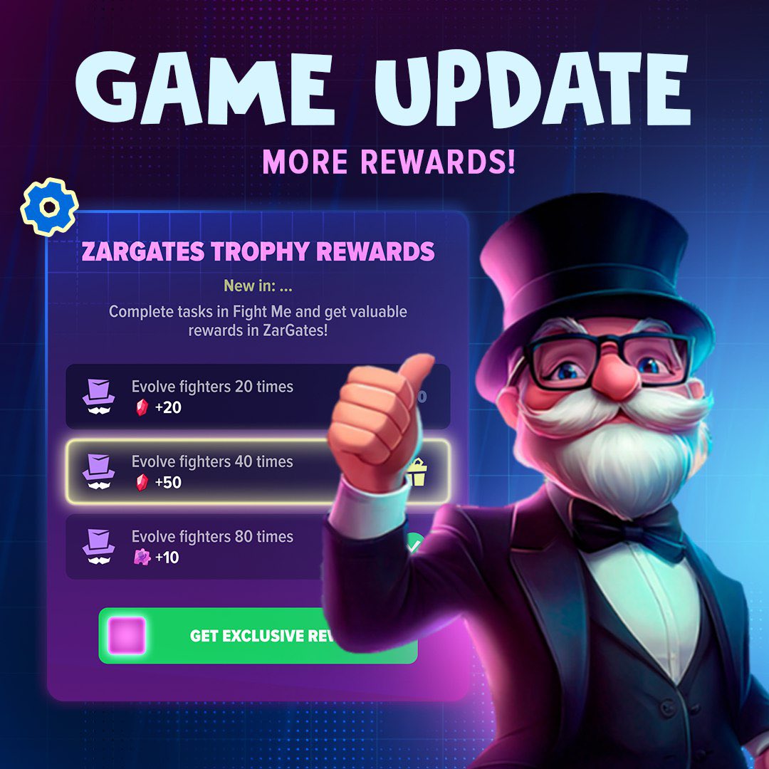 FIGHT ME — NEW ZARGATES QUEST IS LIVE IN-GAME!

Great news, dear fans — a brand new ZarGates quest is now available in Fight Me! Complete it and earn double rewards — in ZarGates and in Fight Me!

🎁 HERE'S WHAT YOU GET:

— Gold in ZarGates

— Gems and shards in Fight Me

— A