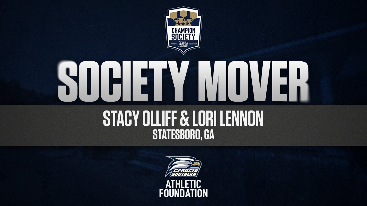 GSUAF's tweet image. Thank you to Stacy Olliff & Lori Lennon for their generosity and support to Georgia Southern Athletics!
Welcome to the Champion Society! 🦅🎉
#HailSouthern