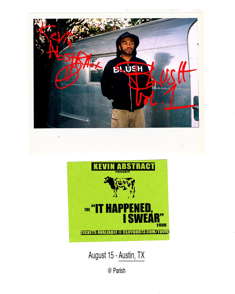 🚨JUST ANNOUNCED🚨 Kevin Abstract is bringing the Blush Vol 1: “It Happened, I Swear” Tour to the Parish on August 15! Get ready for an unforgettable night 

🎟️Tickets go on sale THIS FRIDAY. Don’t miss your chance to be part of it - eventim.us/event/KEVIN-AB…