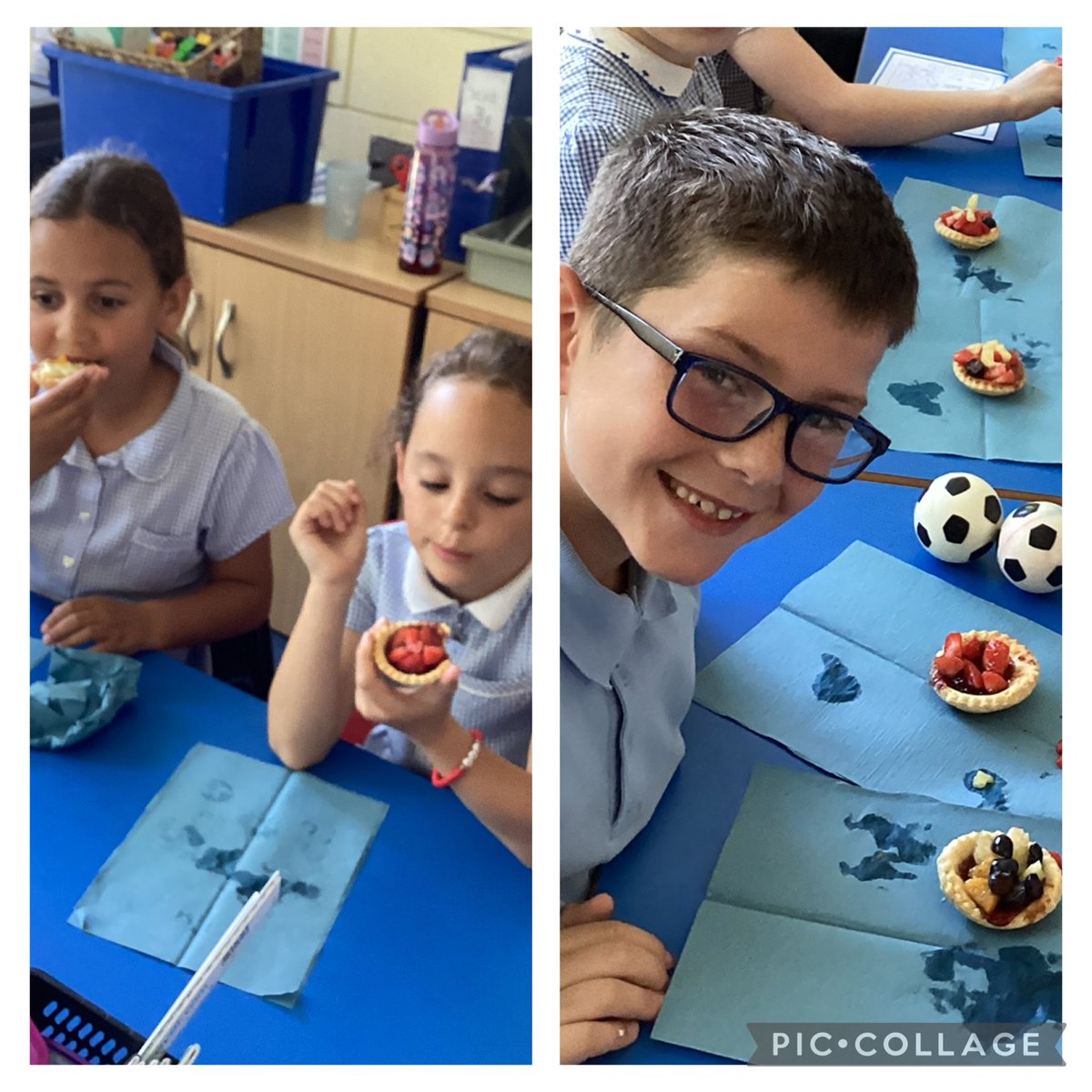 thingwallprima1's tweet image. 💙💛 Y3 spent Friday making delicious tarts with a selection of fruit toppings. They designed their tarts, chose toppings and wrote methods too. They practised peeling, slicing and chopping the different fruits and enjoyed tasting them! @OakTreesMAT  #TPSDT #TPSExpression 💛💙