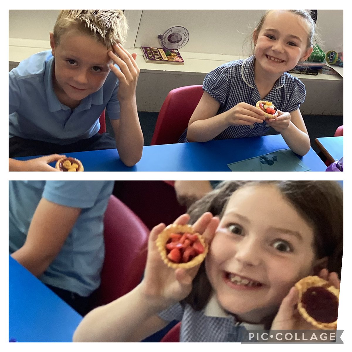 thingwallprima1's tweet image. 💙💛 Y3 spent Friday making delicious tarts with a selection of fruit toppings. They designed their tarts, chose toppings and wrote methods too. They practised peeling, slicing and chopping the different fruits and enjoyed tasting them! @OakTreesMAT  #TPSDT #TPSExpression 💛💙