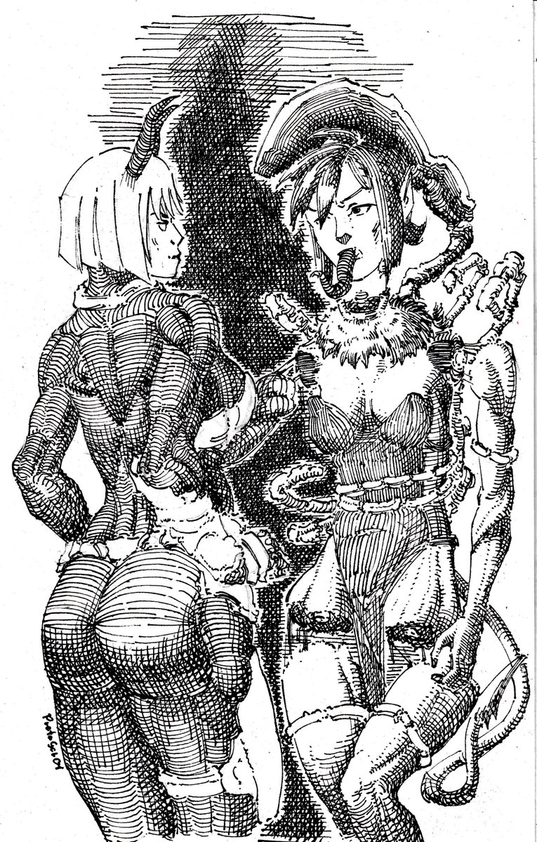 ProtoGor01's tweet image. When hostiles of the same kind meet

The unfortunate lass on the right belongs to @MalloryMond :3