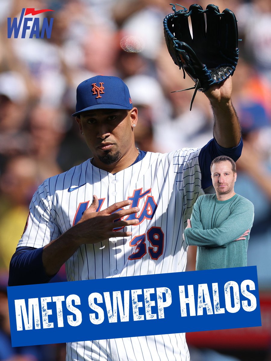 WFAN660's tweet image. "Edwin Diaz didn’t throw anything resembling a strike one time...not my problem"
Listen to Evan and Tiki's instant reaction to a sweep of the Halos, capped off by a brutal showing from home plate umpire Erich Bacchus: go.audacy.com/7Wvo1nyhfVb