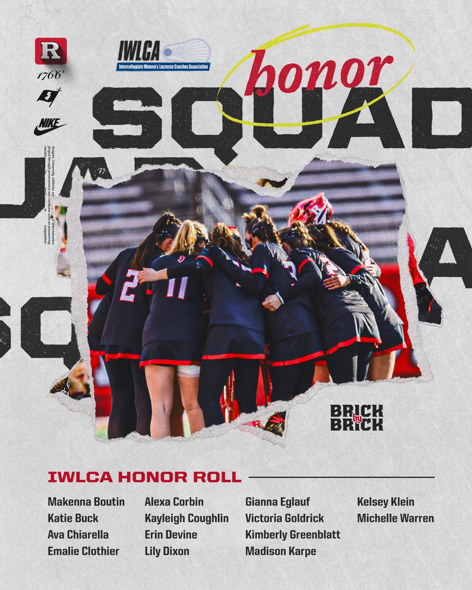 Proud of our team being once again recognized as an IWLCA Academic Honor Squad!

#BxB 🧱 | #GoRU