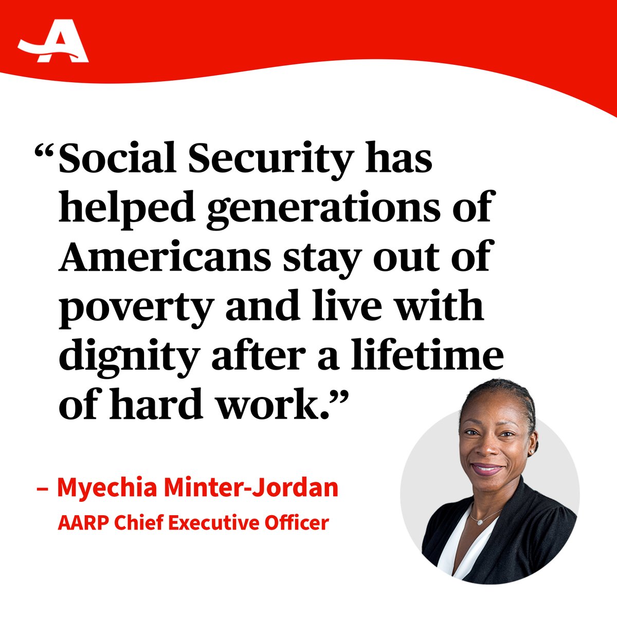 AARP's tweet image. Older Americans care about the future of Social Security and AARP does, too. Learn more about the survey and how AARP is fighting to ensure Social Security remains strong: spr.ly/6012fJzsY