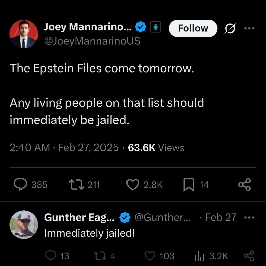 <a href="/JoeyMannarinoUS/">Joey Mannarino 🇺🇸</a> You said something else in February