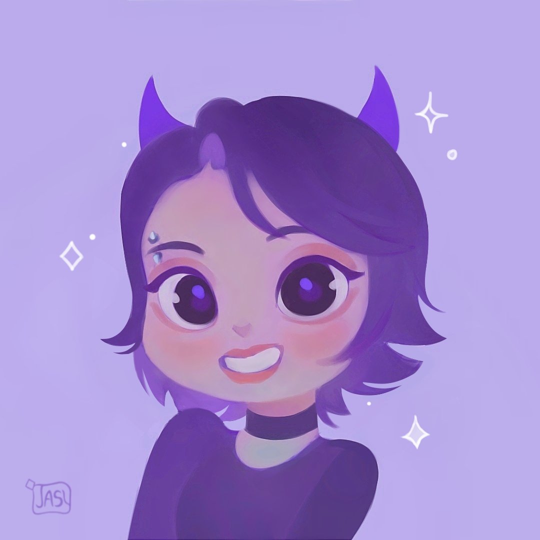 jasy_vi's tweet image. A mini me for my YouTube channel💜
#me #chibi #icon #digitalart