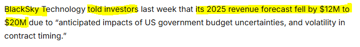 loco_dela_bolsa's tweet photo. $SATL #Satellogic $BKSY #BlackSky $PL #PlanetLab
Do you remember when I told you in May/2025 that budget cuts will show reality?
Well..., it is happening.
$SATL can and will do the job for @SpaceForceDoD, at bargain price; don't worry @realDonaldTrump.
https://t.co/zytD1p3jNv https://t.co/pQ5HDst4vV