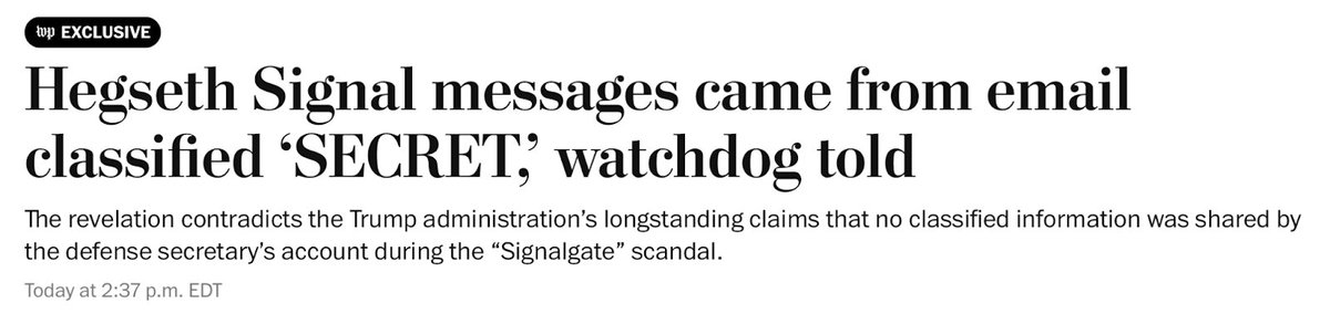 A confirmation of what we already knew. 

Hegseth LIED. 

Trump LIED. 

And still, ZERO accountability.