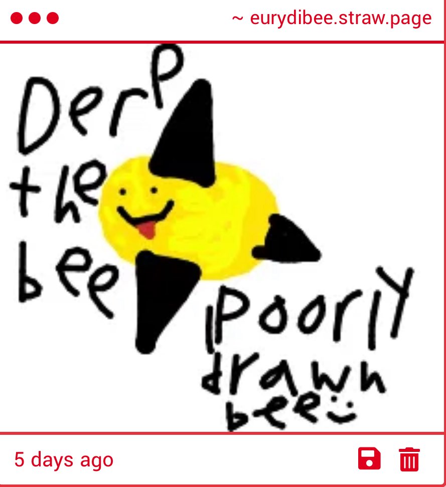 eurydibee's tweet image. Omg I love the bee thank you ππ«Ά
( sorry I donβt check my straw page much since I usually donβt have new gimmicks π«£ )
strawpage link ΛΒ°β’*ββ· eurydibee.straw.page