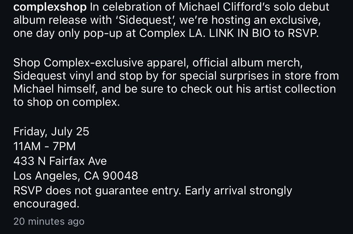 5SOSDigest's tweet image. Information from Complex for Michael’s Thrift Shop Pop-Up event in LA on Friday! @Michael5SOS