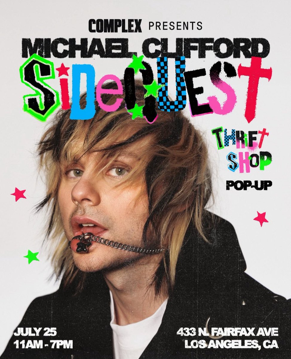 5SOSDigest's tweet image. Information from Complex for Michael’s Thrift Shop Pop-Up event in LA on Friday! @Michael5SOS
