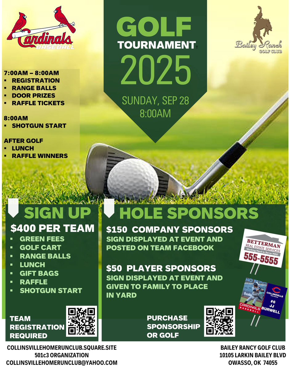 CVilleCardsBall's tweet image. Please come out and join us for our annual Cardinal Baseball Home Run Club Golf Tournament. Call today to get your team registered! Last year was so packed we had to change courses!!@cvillecards @cvilleokschools @CMS_CARDS @CollinsvilleMed @cvilleathletes @snrsbeattxs