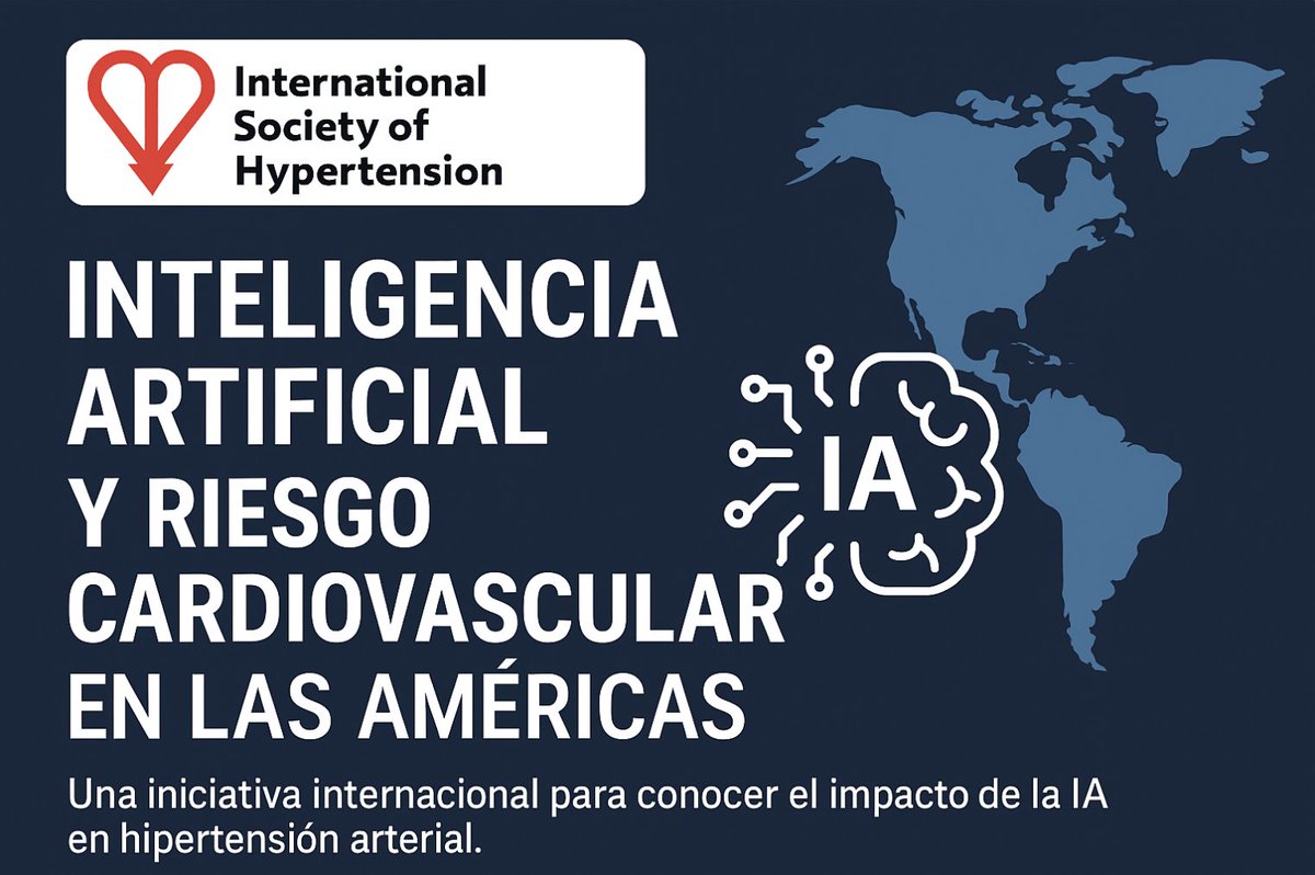 Me honra liderar, desde RAG America de la ISH, un esfuerzo internacional sobre Inteligencia Artificial y su impacto en el riesgo cardiovascular y la hipertensión. Este proyecto abre una nueva era de innovación y colaboración global en salud.
Si eres médico y quieres participar,