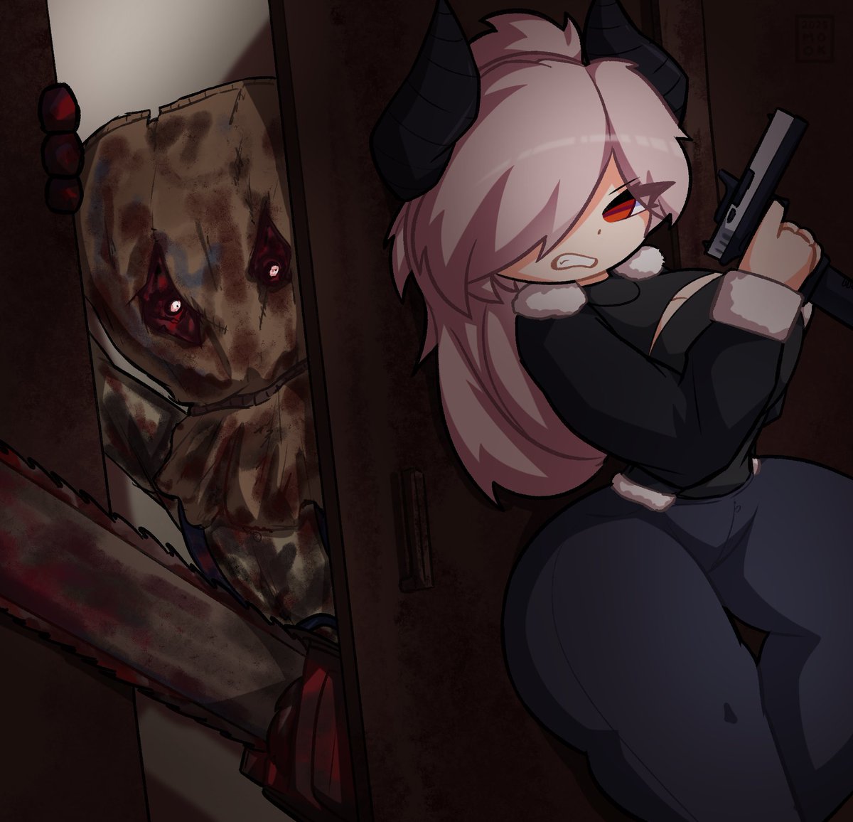 ⭐️COMMISSIONS OPEN⭐️

Commission for <a href="/WolfieVtuber/">@Wolfie</a> nwn
(Yes i can draw gore bloody and creepy stuff apparently)