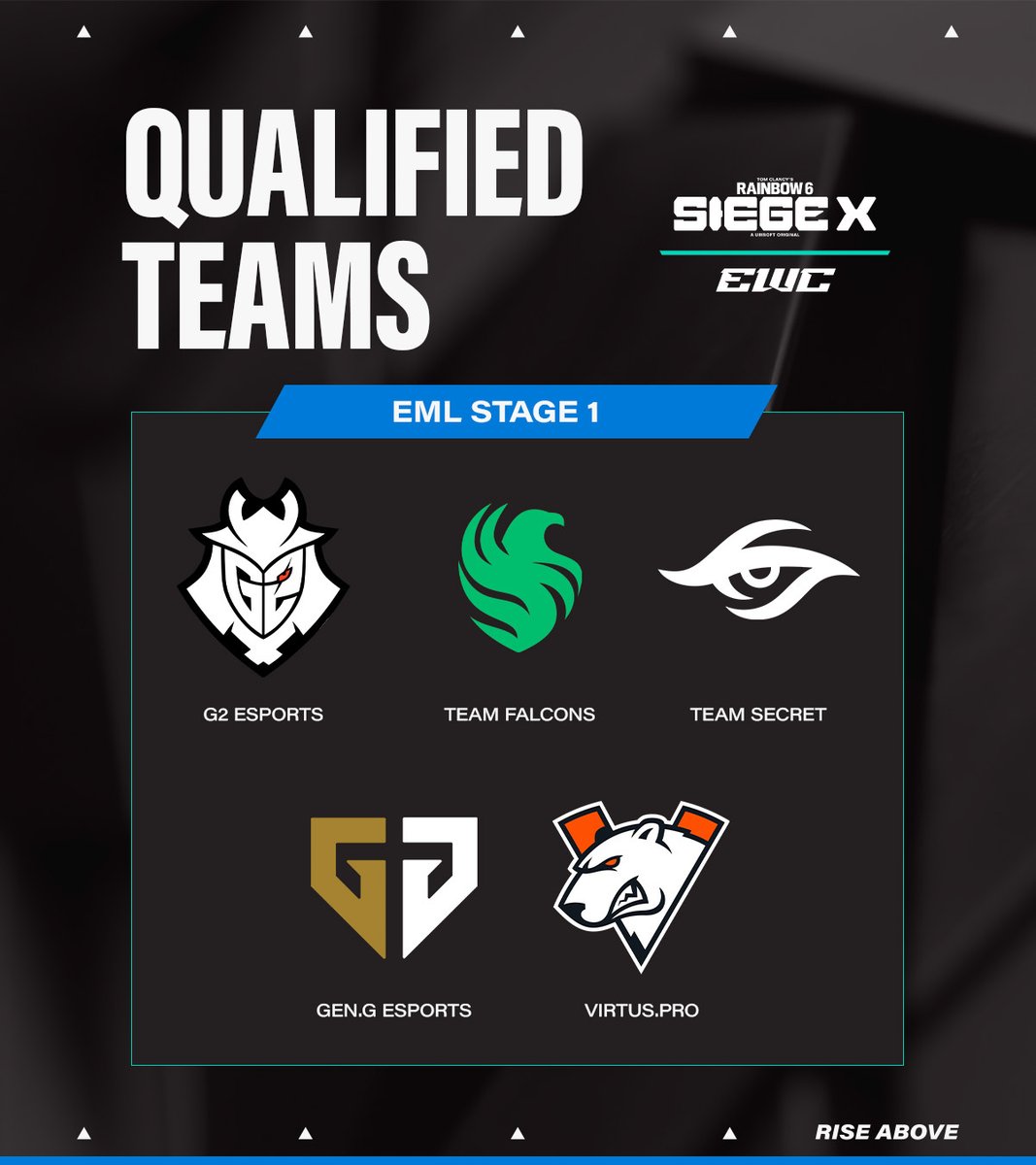 EWC_Extra's tweet image. Congratulations to all the teams that qualified to R6 Siege X at EWC from EML and NAL!
See you soon in Riyadh 👋