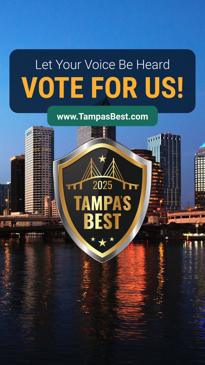 TheTampaCC's tweet image. 🏆 Thank you to our community for nominating us in the Tampa’s Best Awards, recognizing the best places in the city!
Vote for us for best event center: tampasbest.com/vote
#TampasBest #SupportLocalTampa #VoteTampa #TheTampaCC #TampaProud #TampaCommunity