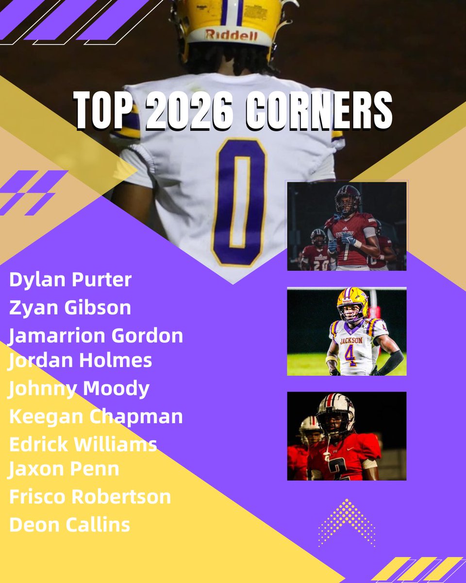 Down South (@downsouthfb1) on Twitter photo We got islands all over bama 😤🏝️
Me <a href="/ScoutFball/">Larry Rudolph</a> <a href="/helmet2helmt251/">Helmet2Helmet251</a> think this class of Corners will turn heads at the next level 😮💨
<a href="/lil_dylan17/">Dylan "Dino" Purter</a> <a href="/ZyanGibson/">Zyan “z7evenn” Gibson</a> <a href="/GordonJamarrion/">Jamarrion “Juice🧃” Gordon</a> <a href="/JordanHolmes_2/">Jordan Holmes 📚🏈🏀🏃🏾♂️</a> <a href="/johnnymoody_3/">JOHNNY “TREY” MOODY III⭐️</a> <a href="/Li_blac0/">Keegan Chapman</a> <a href="/EdrickWilliamss/">Edrick(Ej)Williams</a> <a href="/frisco_M4/">Frisco“Cheetah”Robertson</a> <a href="/deoncallins/">Deon E. Callins</a> We got islands all over bama 😤🏝️
Me <a href="/ScoutFball/">Larry Rudolph</a> <a href="/helmet2helmt251/">Helmet2Helmet251</a> think this class of Corners will turn heads at the next level 😮💨
<a href="/lil_dylan17/">Dylan "Dino" Purter</a> <a href="/ZyanGibson/">Zyan “z7evenn” Gibson</a> <a href="/GordonJamarrion/">Jamarrion “Juice🧃” Gordon</a> <a href="/JordanHolmes_2/">Jordan Holmes 📚🏈🏀🏃🏾♂️</a> <a href="/johnnymoody_3/">JOHNNY “TREY” MOODY III⭐️</a> <a href="/Li_blac0/">Keegan Chapman</a> <a href="/EdrickWilliamss/">Edrick(Ej)Williams</a> <a href="/frisco_M4/">Frisco“Cheetah”Robertson</a> <a href="/deoncallins/">Deon E. Callins</a>