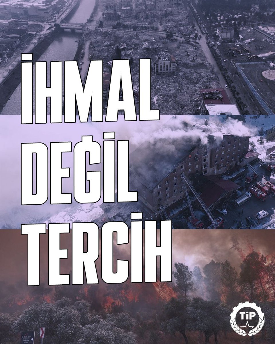 tipgenelmerkez's tweet image. Eskişehir'in Seyitgazi ilçesinde başlayan orman yangınında 11 orman işçimizin yaşamını yitirmesiyle derin bir üzüntü ve öfke içindeyiz.
Yaşananların sadece bir afet değil, aynı zamanda bu ülkeyi yönetenlerin insan hayatına ve doğaya bakış açısının acı bir sonucu olduğunu bir…