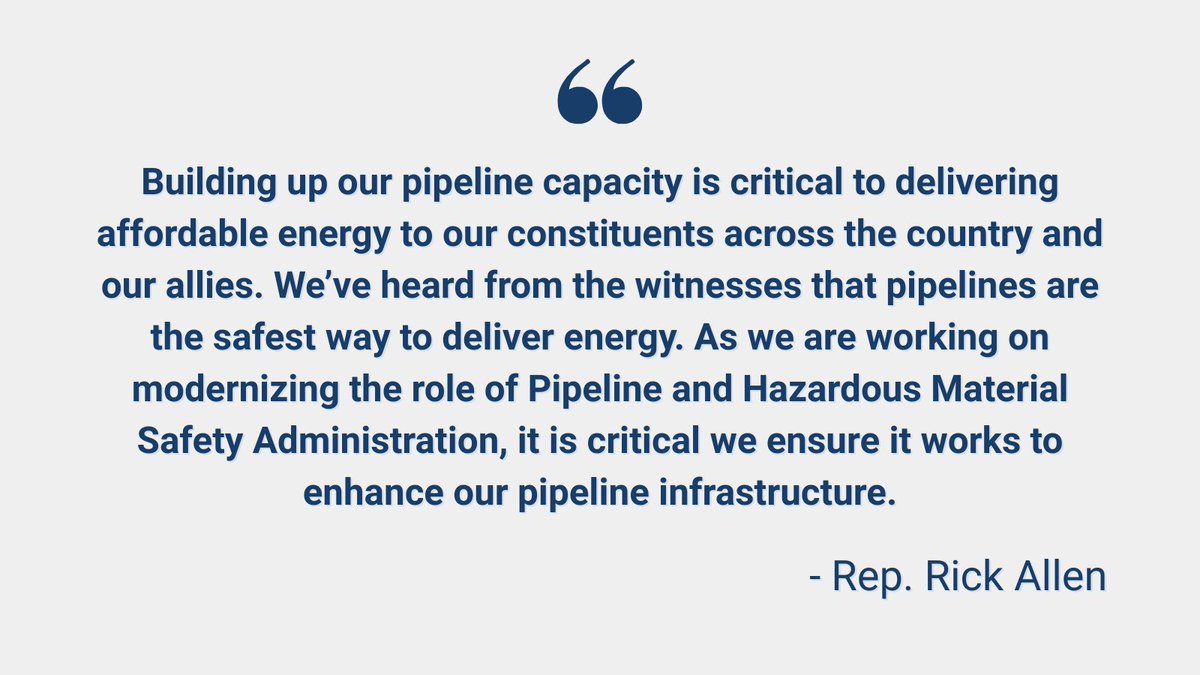 ClearPathAction's tweet image. To deliver clean, affordable, and reliable energy to Americans, we need to modernize and build out pipeline infrastructure. @RepRickAllen breaks it down 👇