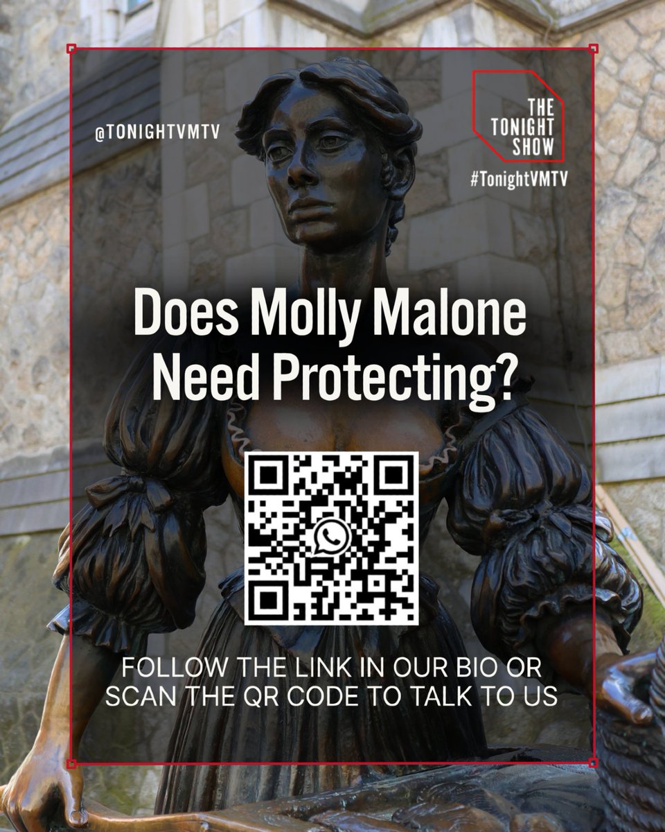 TonightVMTV's tweet image. Dublin City Council is giving up on stewards and will now install flower beds around the Molly Malone statue to deter tourists from groping it.
Will the natural barriers work - or is it just part of the tourist experience?
📺 #TonightVMTV | 10pm | Virgin Media One