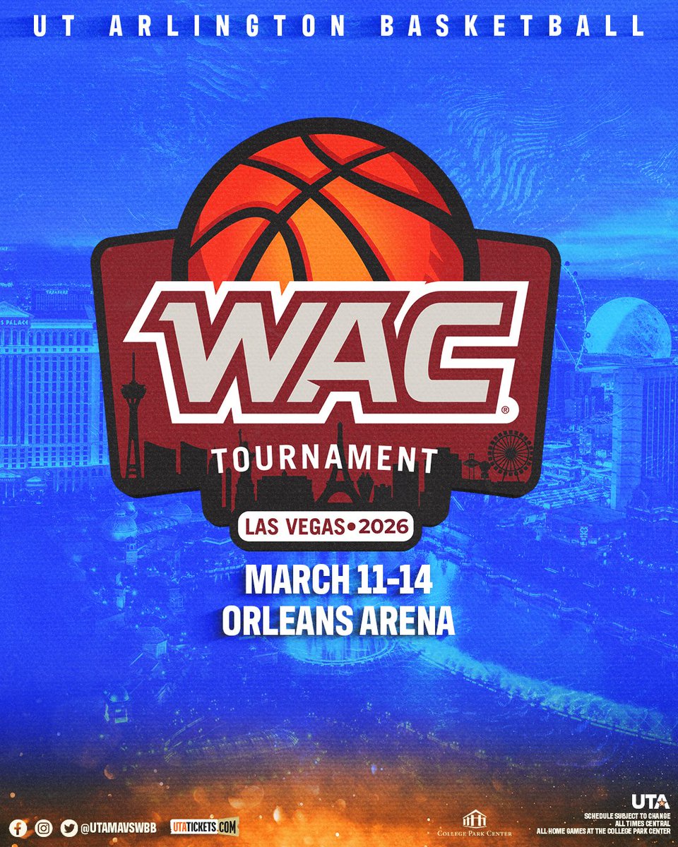 UTAMavsWBB's tweet image. Your Lady Mavs @WACsports schedule has 𝓳𝓾𝓼𝓽 𝓭𝓻𝓸𝓹𝓹𝓮𝓭 🏀
🗞: tinyurl.com/2526WACWBBSche…
#BuckEm🐎 | @UnderArmour