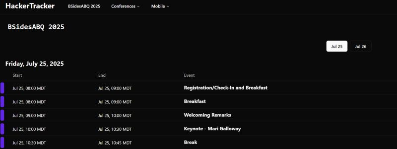 BSides_ABQ's tweet image. π¨ The BSides ABQ 2025 schedule is now live on HackerTracker!
Weβre excited to bring the community a lineup packed with red teaming, hardware hacking, cloud security, AI threats, and more β straight from the heart of Albuquerque.
Grab the app π² hackertracker.app, checkβ¦