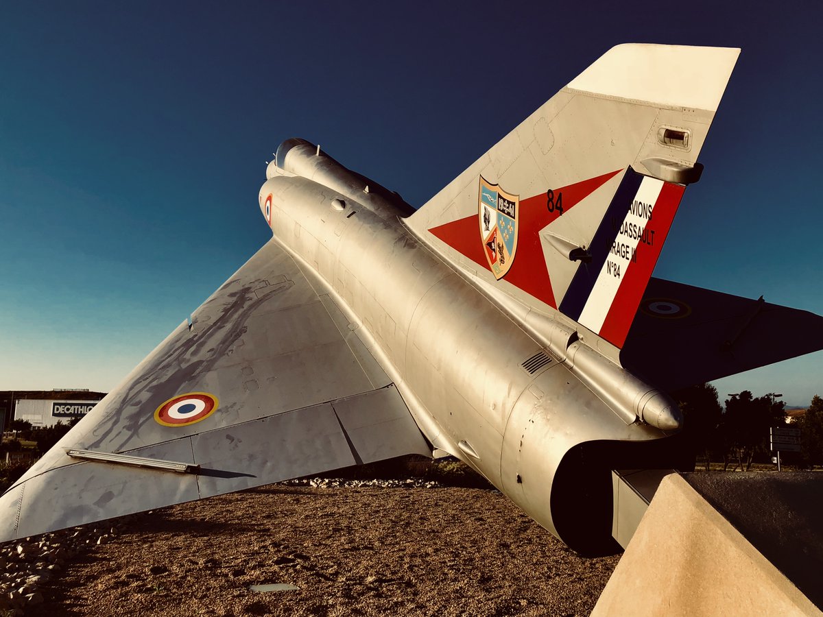 BlickyIan's tweet image. Orange - Provence - lovely Town and full of historic Jets - fact of the day - The single engined Mirage 3 just beat the English Electric P1B to be teh first European aircraft to exceed mach 2.0