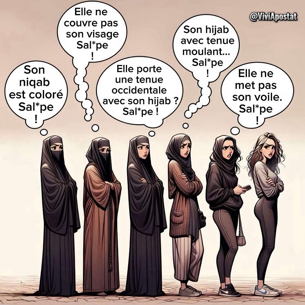 Angelia74015's tweet photo. @Frontieresmedia #InterdictionVoile #NoHijab #StopIslam #Nonalislamisation
#Hijra #IslamOut
#BanIslamEverywhere https://t.co/5ejLbloLm7