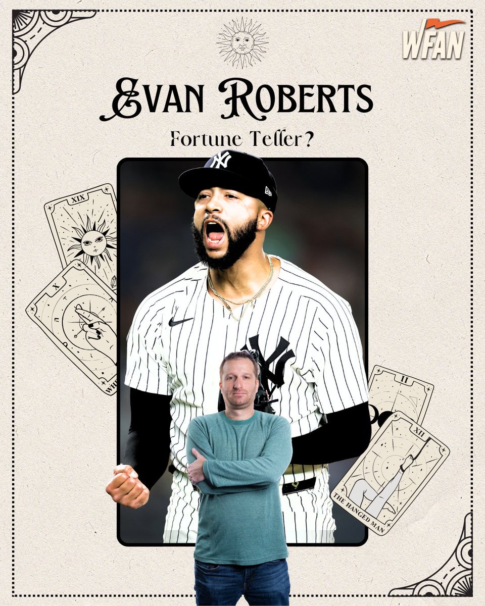 WFAN660's tweet image. "I think, as we sit here in July, we can laugh at the concerns we once had for Devin Williams"
Evan "spikes the football" after revisiting his take that Yankee fans would look back and laugh at their Williams panic level in April: go.audacy.com/cweZ1CVcfVb
