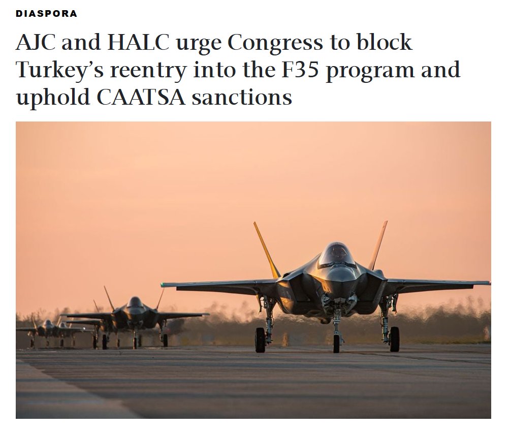 AJCGlobal's tweet image. AJC and @HellenicLeaders are calling on Congress to block Turkey’s return to the F-35 program and uphold CAATSA sanctions.
Turkey was sanctioned for its purchase of the Russian S-400 missile system, an action that violated U.S. law and compromised NATO security.
Lifting these…