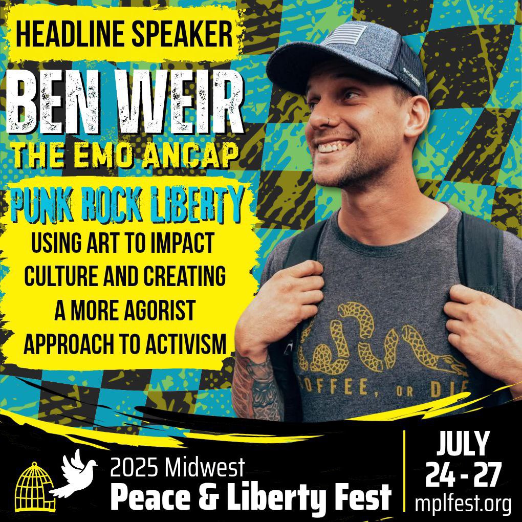 I'm unbelievably stoked to be heading out to <a href="/mplfest/">Midwest Peace & Liberty Fest</a> in Michigan tonight. I'll be giving a few talks and also doing a short emo night set as well! If you're in Michigan or nearby, come hang!