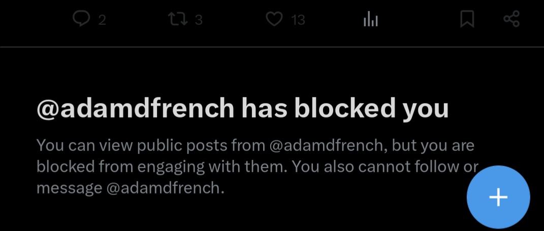 AlternativeMUFC's tweet image. Called me racist.
Told me he doesn't find me funny anymore.
Unfollowed me.
Blocked me.
In that order.
Honestly what an app. I'm only still here to bring the Comms. If this season starts as bad as the last one ended, then I might just call it a fucking day on here.