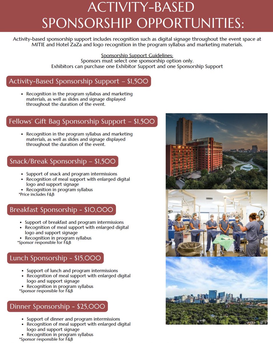 DeBakeyCVedu's tweet image. Dear Industry Partners,
We welcome you to support CV Fellows' Boot Camp through exhibitor and sponsorship opportunities. Your support is invaluable in making this educational event a success for the next generation! @AlanLumsdenMD
Program details here: cvbootcamp.org/agenda