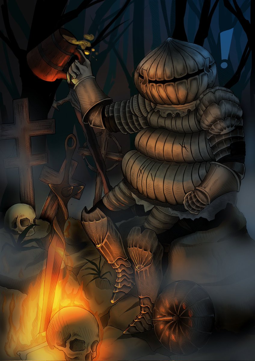 MadeNick's tweet image. Pues hoy he terminado a nuestro boi favorito jejeje
.
.
#darksouls #eldenring #Fanarts